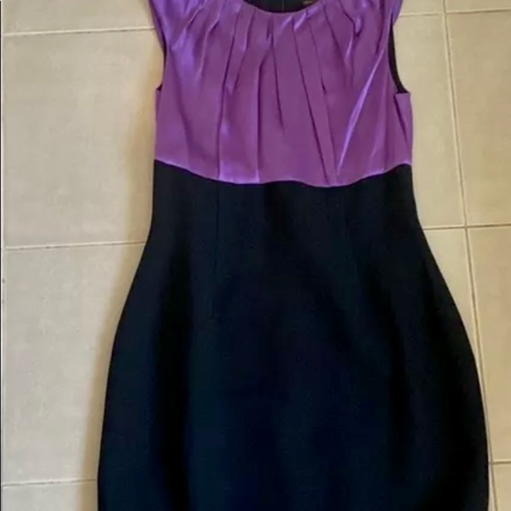 Carla Zampatti beautiful dress purple silk bodice Aline size 8. - Picture 2 of 11